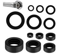 24pcs Rubber Hose Washer, plastic flat O-ring gasket, Tap Sealing Rings Hose Rubber Shower Hose Washers Tap Connector Washers for Connecting for pipes, faucets, mechanical repair (6 size)
