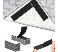 24Pcs Rug Grippers for Laminate Floor,Heavy Duty Carpet Stickers for Rugs,Double Sided Rug Gripper for Carpet,Self Adhesive Carpet Stickers for Marble, Wooden Floors & More(3 * 10cm)