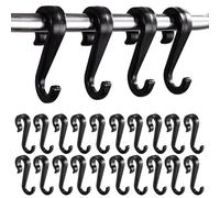 24Pcs S Hooks, Plastic Hooks, Bags Hanger for Kitchen, Bathroom, Bedroom