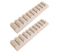 24pcs Scalloped Wood Door Frame Trim for Home Renovation and Crafts | Unfinished Khaki Wood Texture, Scalloped Edge Detail, Decorative Border for Chalkboards and Living Rooms