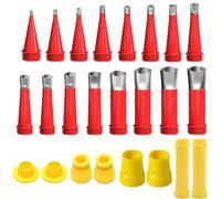 24PCS sealant Tool Caulking Tool Kit,Nozzles for Silicone Sealant with Connection Base Caulk Universal Integrated Rubber Nozzle Tool Kit,Silicone Nozzles for Kitchen Window Bathroom Brick Joint