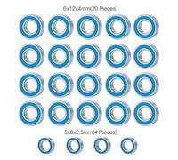 24Pcs Sealed Bearing Wheel Hub Upgrade Parts Compatible With 1 10 Scale RC Models Like Clodbuster