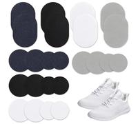 24pcs Self Adhesive Heel Repair Patches Shoe Front Hole Repair Patch Kit for Sneakers Leather Shoes High Heels Durable Waterproof Trainer Heel Repair Patch White Beige Black Blue Trainer Hole Repair