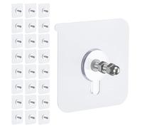 24Pcs Self Adhesive Picture Hooks, Strong Adhesive Wall Hooks, Waterproof Transparent No Nails Stick on Picture Hooks for Frames, Bathroom, Kitchen