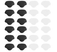 24PCS Self-Adhesive Shoe Heel Repair Patch - Trainer Heel Repair Patch, Shoe Repair Patch for Holes, Extend Shoe Lifespan(12 Black, 12 White)