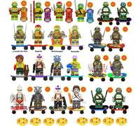 (24Pcs/set-A+B) 24PCS Teenage Mutant Ninja Turtles TV Movie Mini Figure Sets Horror Sci Fi Fits Lego