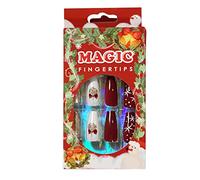24pcs / Set Christmas Tips Full Cover Wearable Nail Art Acrylic for Kids Women Press on Long