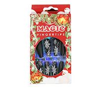 24pcs / Set Christmas Wearable Adult False Nail Decoration Piece Acrylic Press on Short
