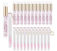24PCS/Set Eyelash Extension Supply Kits - 12pcs Lash Shampoo Brush Nose Blackhead Facial Cleaning Brush 12PCS Tube Mascara Wands Spoolie Brush