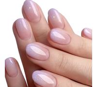 24Pcs/Set Short Oval Purple Gradient Full Coverage Wearable Girls Women Nail Art Fake Nails Detachable Manicure Autumn Winter Luxury Decoration
