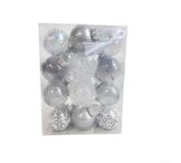 24pcs Shatterproof Christmas Baubles 8cm Mixed Colors Plastic Ornament | Lightweight plastic material Easy-to-attach hooks Uniform 8cm ball size Suitable for various holiday displays