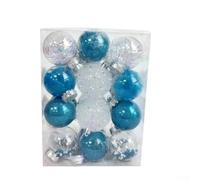 24pcs Shatterproof Christmas Baubles 8cm Mixed Colors Plastic Ornament | Lightweight plastic material Easy-to-attach hooks Uniform 8cm ball size Suitable for various holiday displays