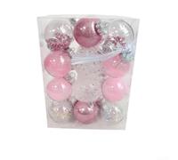 24pcs Shatterproof Christmas Baubles 8cm Mixed Colors Plastic Ornament | Lightweight plastic material Easy-to-attach hooks Uniform 8cm ball size Suitable for various holiday displays