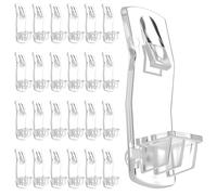 24PCS Shelf Support Pegs 6.4mm Self-Locking Shelves Pins, Clear Plastic Bookshelf Pegs Bracket Clips, Shelf Holders Peg for for Kitchen Cabinet Furniture Book Shelves, 4/5" Thick