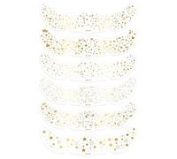 24Pcs Shiny Glitter Freckles Face Tattoo, Silver Glitter Freckles Stickers for Women Girls, Waterproof Sparkle Temporary Stickers for Halloween, Carnival and Parties, Easy to Remove