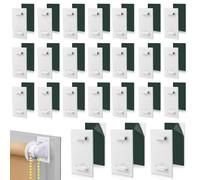 24pcs Short Adhesive Roller Blind Brackets Clamps Holder 5.4x3cm Repair Kit for Window Blinds