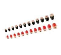 24pcs Short Almond Press On Nails Stick On Nails Valentine's Day Manicure Accesories For Special Occasion Fashionable False Nail