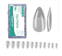 24pcs Short Almond Press on Nails with Glossy Finish & Metal Line Designs, Full Cover False Nails for Women, DIY Enthusiasts - Easy Application, Long Lasting Wear for Parties, Weddings, Daily