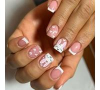 24Pcs Short False Rabbits Pattern Stick on Adds Festival Charm to Your for Any Occasion Fashion Press on