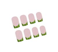 24Pcs Short Square Press On Nails Designs French Fake Nails Acrylic False Nails Artificial Nails Glues On Nails Womens