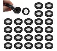 24Pcs Shower Head Gasket 1/2 Garden Filter Pressure Shower Head Washer Gasket Black Rubber Washer, Intermediate with Wire mesh for 1/2 inch tap Connector washers, Hose, Garden Hose