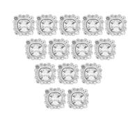 24pcs Silver Rhinestone Sewing Buttons Shank for DIY Crafts Clothes