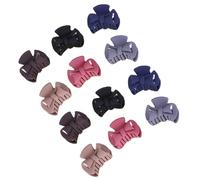 24pcs Small Bow Hair Claw Clips, ABS Mini Sectioning Accessories | Smooth Surface, Easy to Wear, Suitable for Bangs and Small Hair Sections, Daily Life or School Wear Random Color
