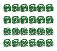 24PCS Soccer Party Treat Box Football Gift Boxes Party Candy With Handle For Birthday Christmas Soccer Festival Gift Boxes