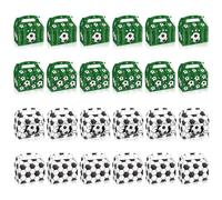 24PCS Soccer Party Treat Box Football Gift Boxes Party Candy With Handle For Birthday Christmas Soccer Festival Gift Boxes