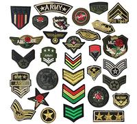 24pcs Soldier Badges Random Styles Embroidered Fabric Iron-on or Sew-on Cartoon Sticker Patches