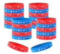 24pcs Spider Silicone Wristbands Bracelets, 2 Designs Hero Theme Party Favors Cool Spider Web Printed Bracelets Birthday Decorations Supplies