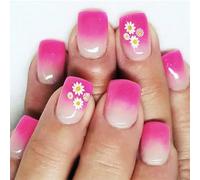 24Pcs Square Fake Nails Press On Nails Artificial Nails Acrylic False Nails Glues On Nails Designs French Nails Tips