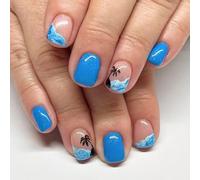 24Pcs Square Press On Nails Glues On French Fake Designs False Artificial Gifts For Women And Gi On Nail Coffin Almond French Tip On Nail