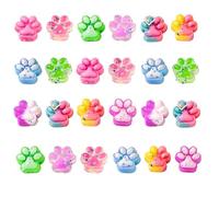 24Pcs Squishy, Jelly Icy Cat Paw Design in Random Colours, Soft Gentle Feel for Quiet Moments at Home, Office or Travel, Great for Sharing with Friends and Family