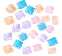 24Pcs Squishy Toys, Transparent Ice Cube Squishy, Mini Jelly Cube Fidget Toy, Small Stress Cube for Birthday Parties and Gifts, Stress Relieving Squishy Cubes (Random Colors)