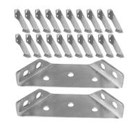 24pcs Stainless Steel Corner Bracket for Shelves and Drawers, Silver | Right-angle Reinforcement, Quick Installation, Prevents Shifting or Wobbling, Rust-resistant Surface for Kitchens