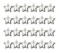 24Pcs Star Hair Clips Metal Non-Slip Silver Hair Accessories Y2k Style Star Clips for Various Hairstyles Girls & Women