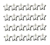 24Pcs Star Hair Clips Metal Non-Slip Silver Hair Accessories Y2k Style Star Clips for Various Hairstyles Girls & Women