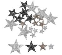 24pcs Star Rhinestone Iron on Patches for Clothes, Shoes and Bags | Shimmering Resin Finish, Sew-on Compatibility, for Jeans Decoration, Crafting, and Easy Outfit Refresh
