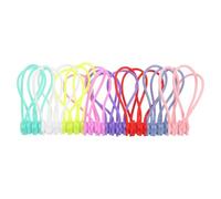 24pcs Star Shape Magnetic Silicone Cable Ties for Cable Organization | Reusable Sealed Magnet Design, Easy Open Close Use, Home Curtains and Charging Cords