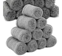 24pcs Steel WoolMice,Wire Wool Mice,Steel-WireWool 0000 Ultra Fine,SteelWool Mice Blocker,Wire Wool Rats For Metal FineSteel WoolRodent Control,Cleaning&Closing Small Hole DIY Fill Fabric