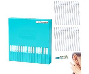 24Pcs Sticky Ear Cleaning Stick, Soft Head Ear Wax Removal Stick, Reusable Earwax Removal Adhesive Swabs, Ears Wax Sticky Swabs, Gentle Does Not Harm Ears Care For Adults Children Elderly