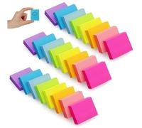 24PCS Sticky Note Pads Set Eye-Catching Bright 1.5x2'' Sticky Notes Strong Adhesive Recycle Note Pads for Walls, Doors and Monitors Notes