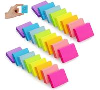 24PCS Sticky Note Pads Set Eye-Catching Bright 1.5x2'' Sticky Notes Strong Adhesive Recycle Note Pads for Walls, Doors and Monitors
