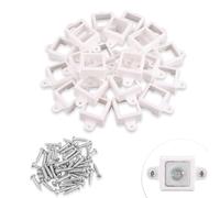 24pcs String Light Clips, Outdoor String Light Rope Strip Brackets with Fixed Screws Compatible with Govee H805 LED and Non-Pro Version H705 LED (White)