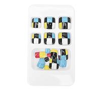 24pcs Stylish False Toe Nails for Women - Flexible Full-Cover Artificial Toenails in 12 Sizes, Comfortable ABS Material, Easy DIY Nail Art for Summer