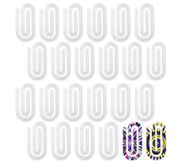 24pcs Sublimation Blanks Acrylic Paper Clips, 4x2in Giant Jumbo Sublimation Bookmarks Personalized Large Book Marks Office Big Paperclips for School, Classroom, Home, Gift, Teacher Supplies