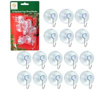 SHATCHI 24Pcs Suction Hooks - Rubber Sucker Pads with Metal Hook Heavy Duty 33mm Strong Hanging Hook for Christmas Decorations, Signs, Mirrors, Glass, Kitchen, Bathroom Walls