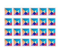 24PCS Tangram Puzzle Set Educational For Kids Colorful Wooden Building Block Game Toy For Early Childhood Development