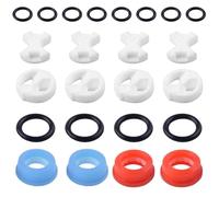 24Pcs Tap Washers Assorted UK - Rubber Tap Washers for Mixer Taps, Tap Valve Cartridges - Leak Prevention Plumbing Parts - Tap Washer Set for Outside Tap, Faucet Repair, and Maintenance